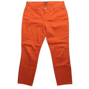 Eileen Fisher Women's 6 Slim Ankle Jeans Orange